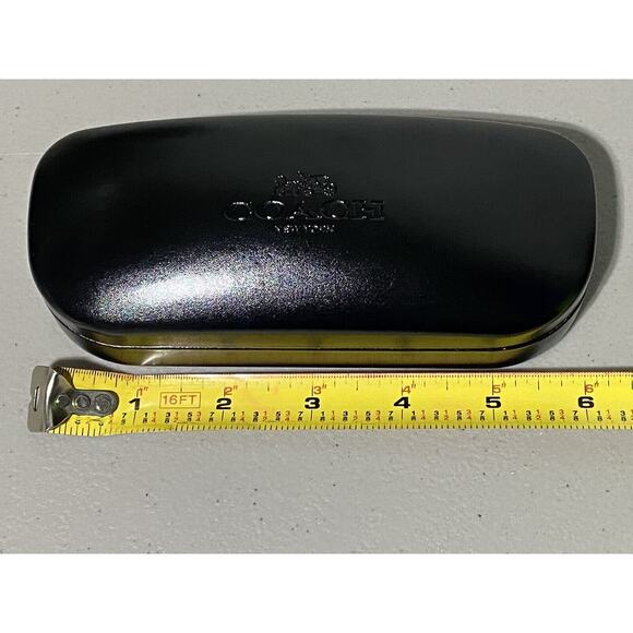 Coach New York Black Hard Clamshell Eye Glass Case Eyeglass Holder Sunglasses - Picture 5 of 7